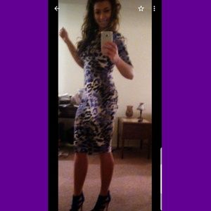 Purple leopard dress